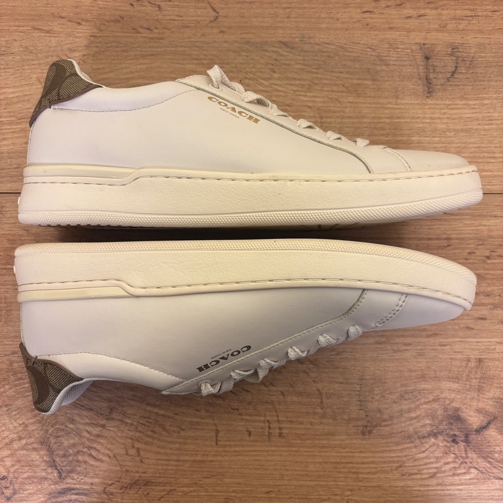 COACH Clip Low Top‎ Sneaker White Signature C Women Size 9.5 Casual Everyday - Picture 8 of 13